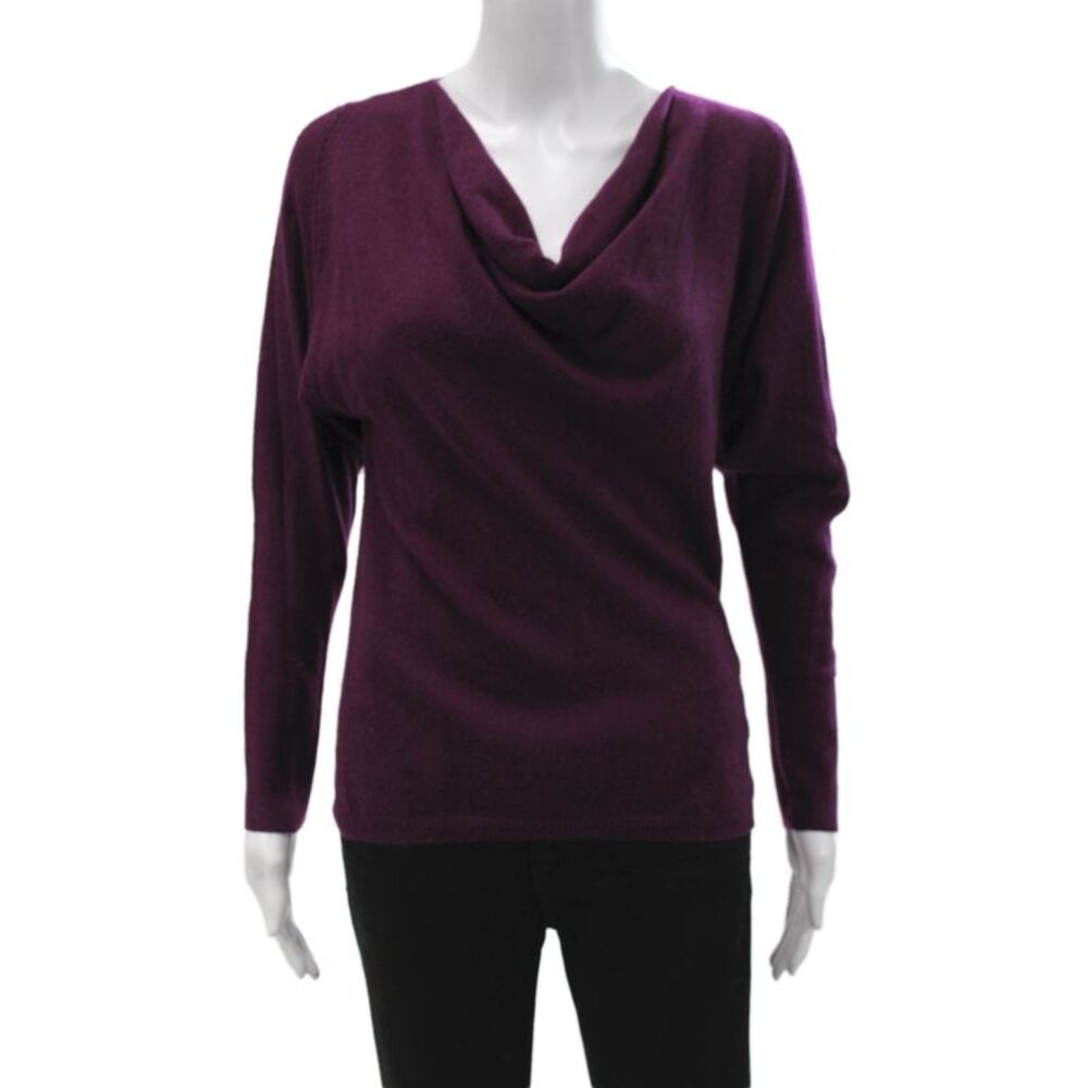 Neiman Marcus Women Purple Cashmere Pullover Sweater Size S